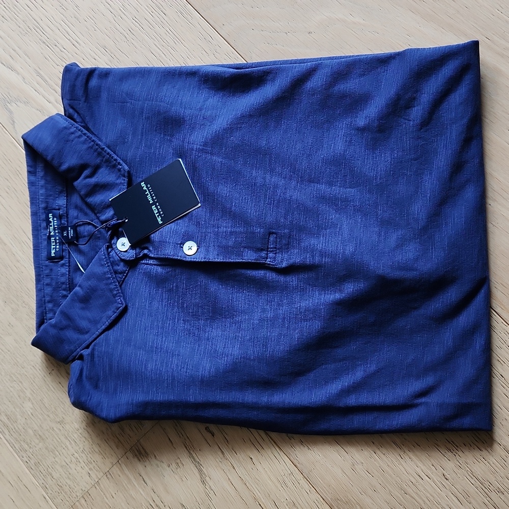 Peter Millar Journeyman Polo Shirt in Navy - Picture 13 of 14